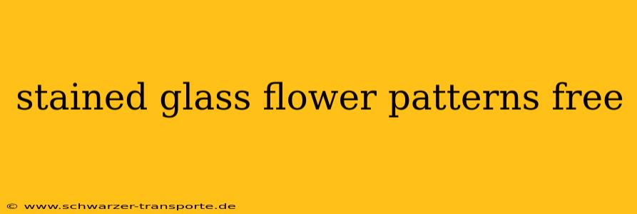 stained glass flower patterns free