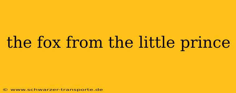 the fox from the little prince