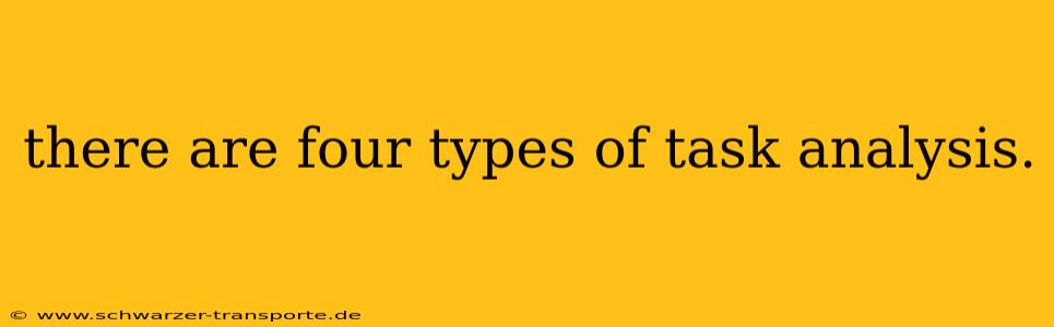 there are four types of task analysis.