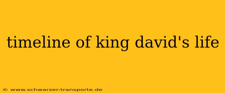 timeline of king david's life