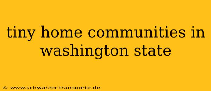 tiny home communities in washington state