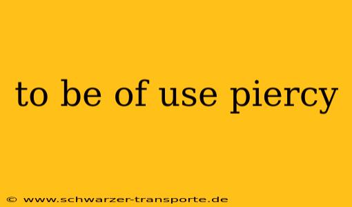 to be of use piercy