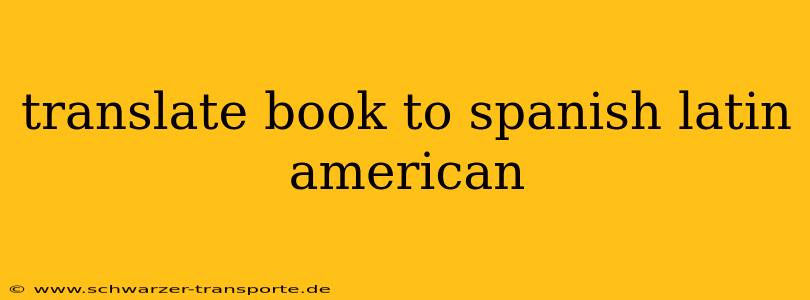 translate book to spanish latin american