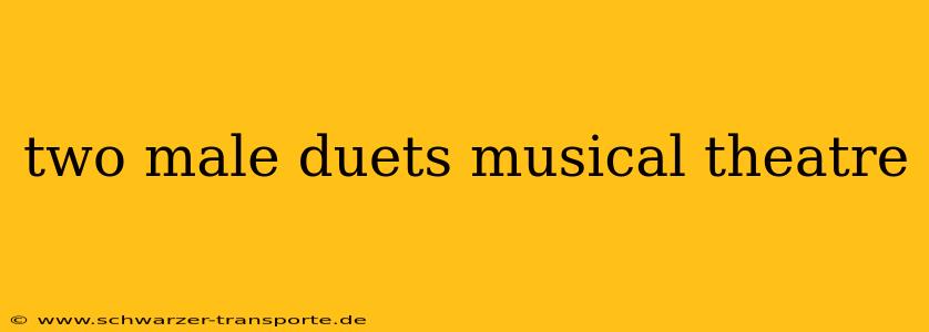 two male duets musical theatre