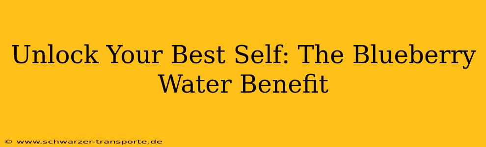 Unlock Your Best Self: The Blueberry Water Benefit