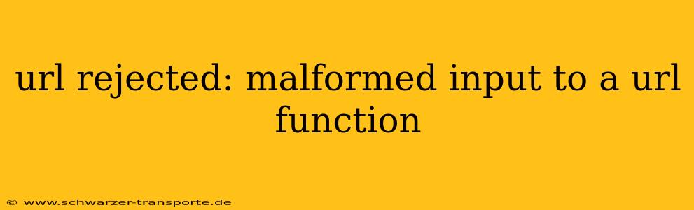 url rejected: malformed input to a url function