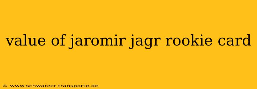 value of jaromir jagr rookie card