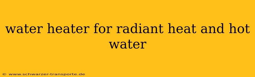 water heater for radiant heat and hot water