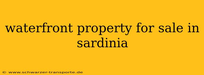 waterfront property for sale in sardinia