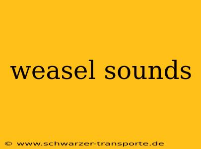weasel sounds