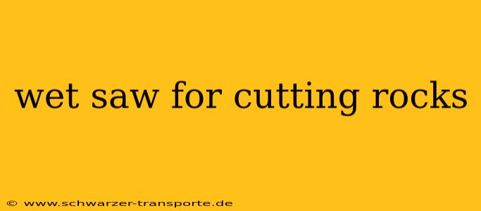wet saw for cutting rocks
