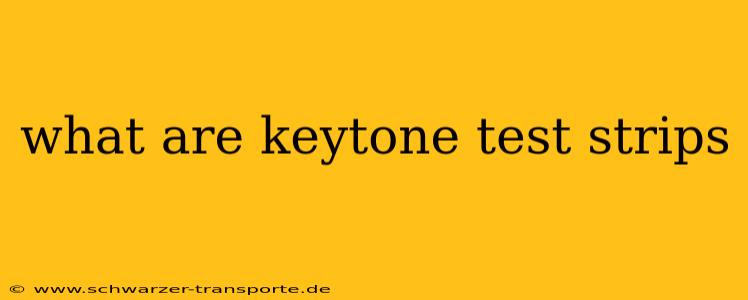 what are keytone test strips
