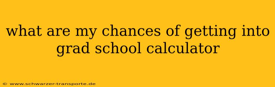 what are my chances of getting into grad school calculator