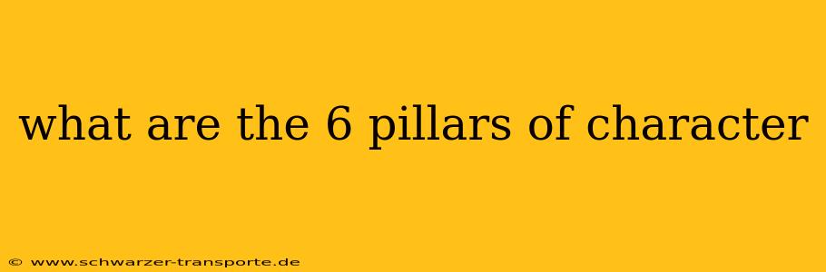what are the 6 pillars of character