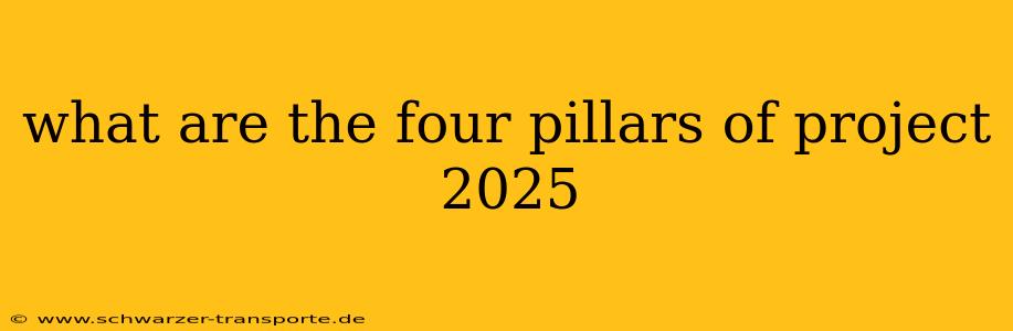 what are the four pillars of project 2025