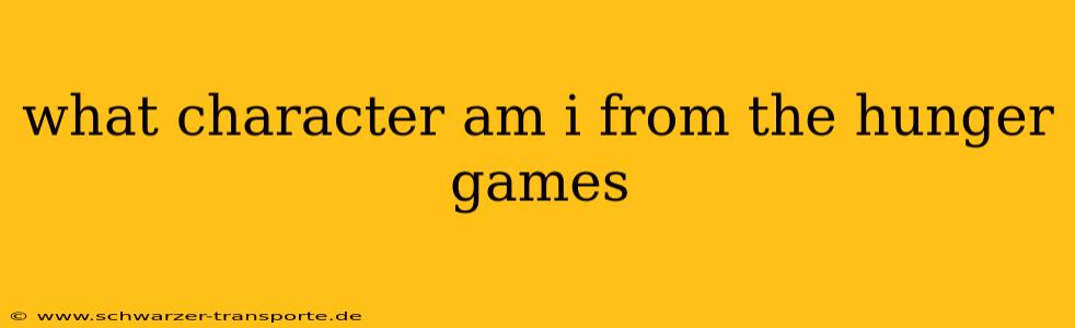 what character am i from the hunger games