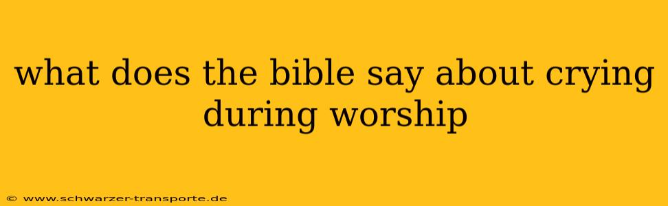 what does the bible say about crying during worship