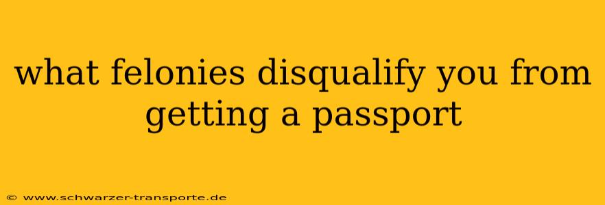 what felonies disqualify you from getting a passport