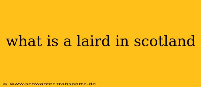 what is a laird in scotland