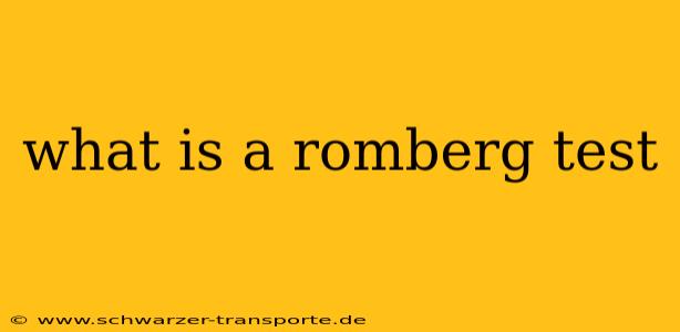 what is a romberg test