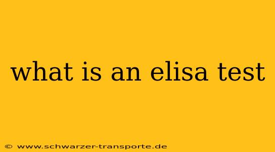 what is an elisa test