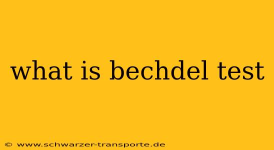 what is bechdel test