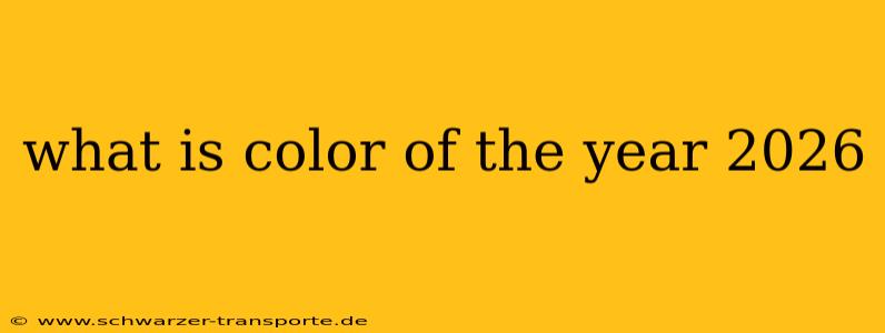 what is color of the year 2026