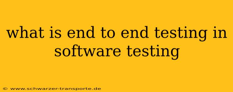 what is end to end testing in software testing