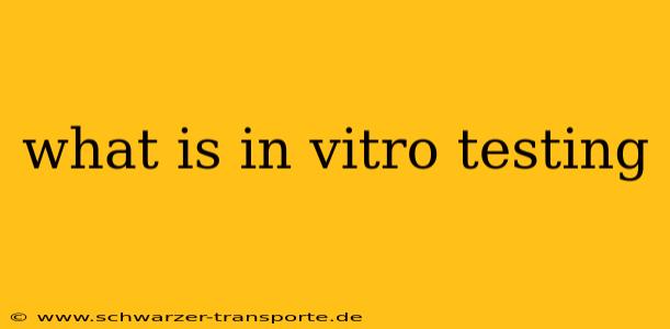 what is in vitro testing