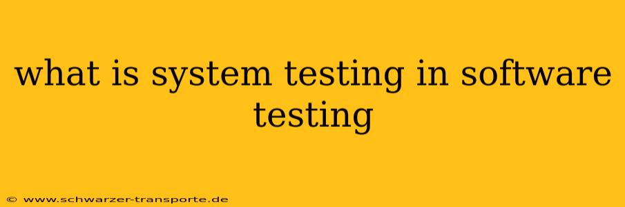what is system testing in software testing