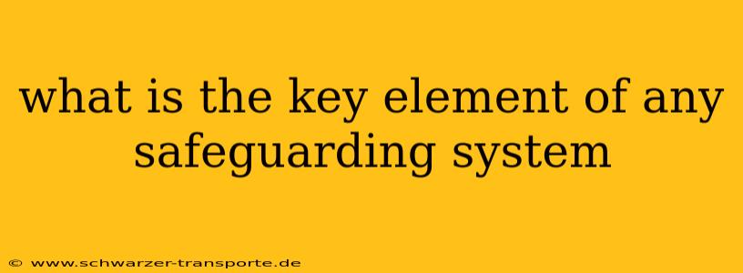 what is the key element of any safeguarding system