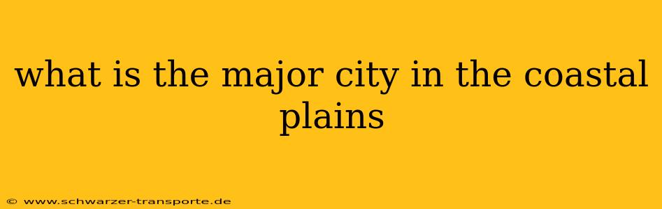 what is the major city in the coastal plains
