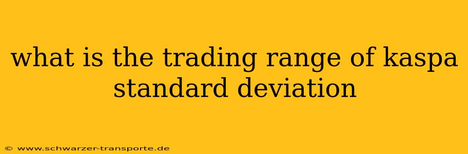 what is the trading range of kaspa standard deviation