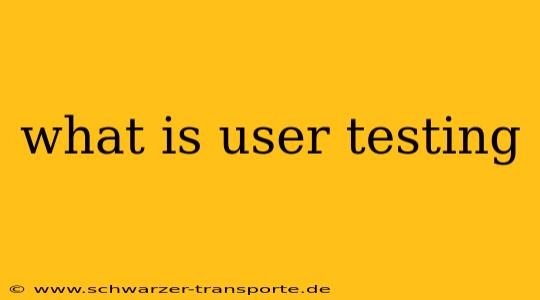 what is user testing