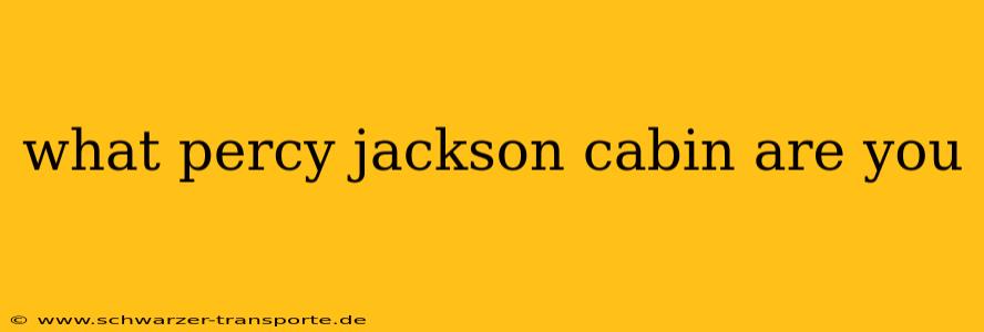 what percy jackson cabin are you