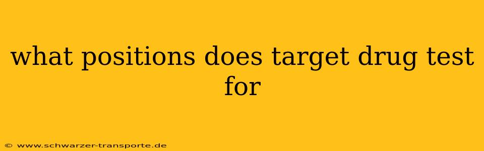 what positions does target drug test for
