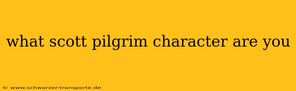 what scott pilgrim character are you