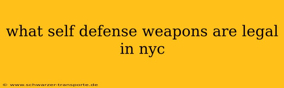 what self defense weapons are legal in nyc