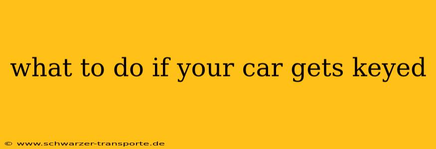 what to do if your car gets keyed