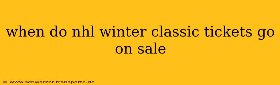 when do nhl winter classic tickets go on sale