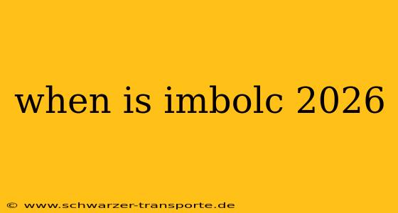 when is imbolc 2026