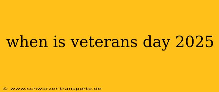 when is veterans day 2025