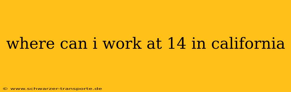 where can i work at 14 in california