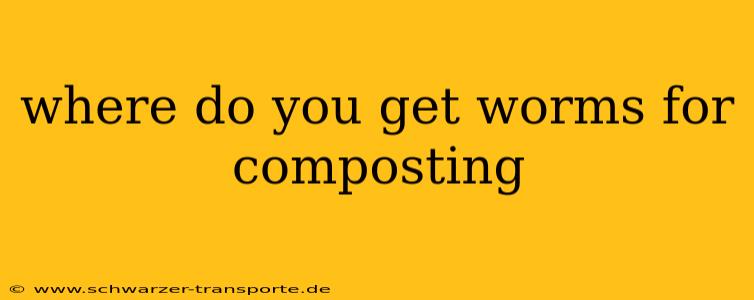 where do you get worms for composting