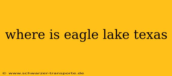 where is eagle lake texas