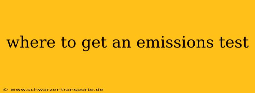 where to get an emissions test