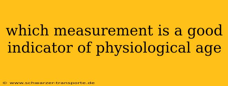 which measurement is a good indicator of physiological age