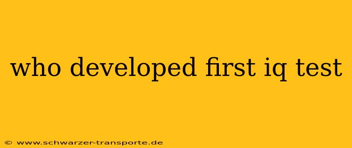 who developed first iq test