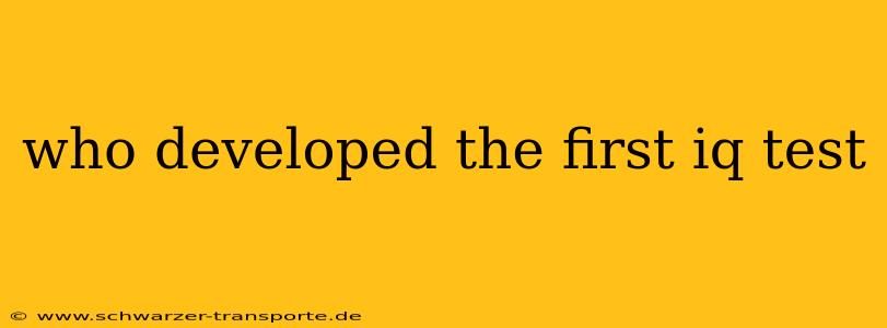 who developed the first iq test