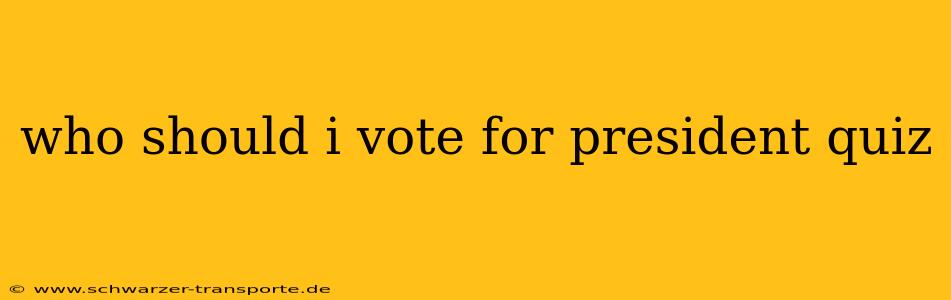 who should i vote for president quiz